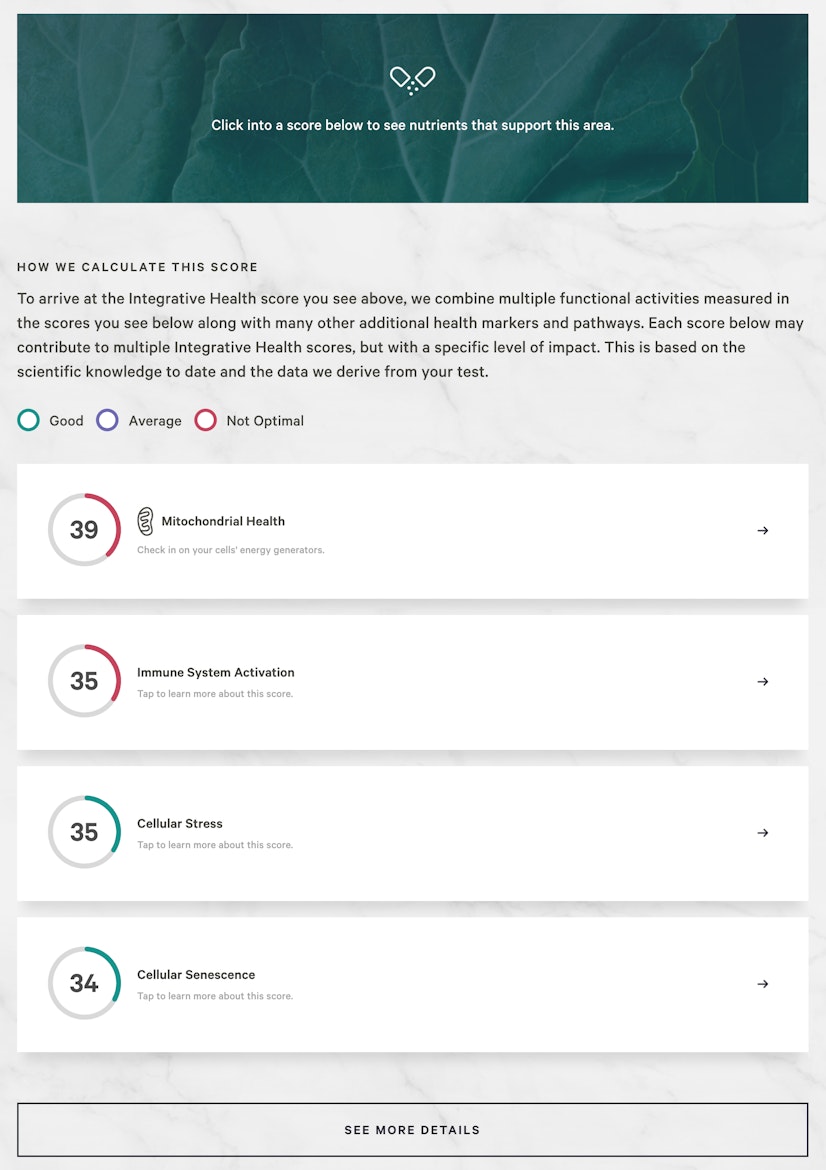 Viome Cellular Health Results